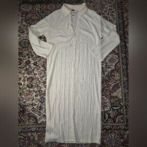 NWOT FP Beach Astr Cream Long Sleeve Dress